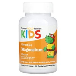 Chewable Magnesium for Children, Cherry, 90 Vegetarian Tablets, 50 mg per Tablet của California Gold Nutrition