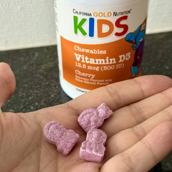 california gold nutrition chewable vitamin d3 for children natural cherry 12 5 mcg 500 iu 90 vegetarian tablets 2