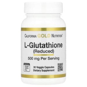 California Gold Nutrition, L-Glutathione Reduced, 500 mg, 30 Veggie Capsules