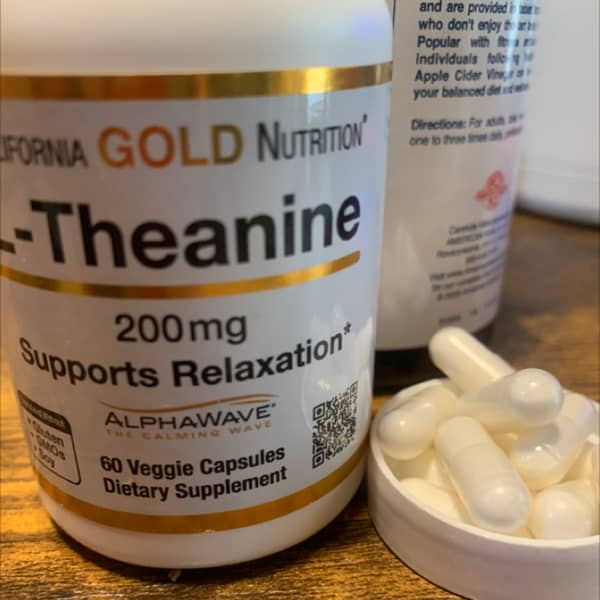 california gold nutrition l theanine featuring alphawave 200 mg 60 veggie capsules 2
