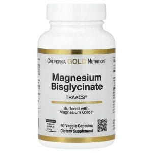 Magnesium Bisglycinate Chelate Albion TRAACS 60 Veggie Capsules 100 mg per Capsule của California Gold Nutrition