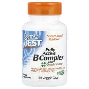Fully Active B Complex with Quatrefolic, 30 Veggie Caps của Doctor's Best