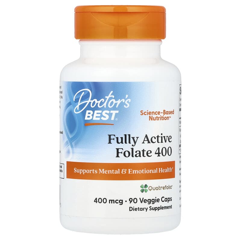 Doctor's Best, Fully Active Folate 400, 400 mcg, 90 Veggie Caps 1 Doctor's Best, Fully Active Folate 400, 400 mcg, 90 Veggie Caps