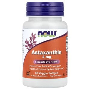 Astaxanthin 4 mg, 60 Veggie Softgels của NOW Foods
