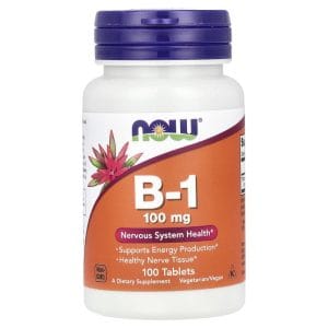 B-1, 100 mg, 100 Tablets của Now Foods