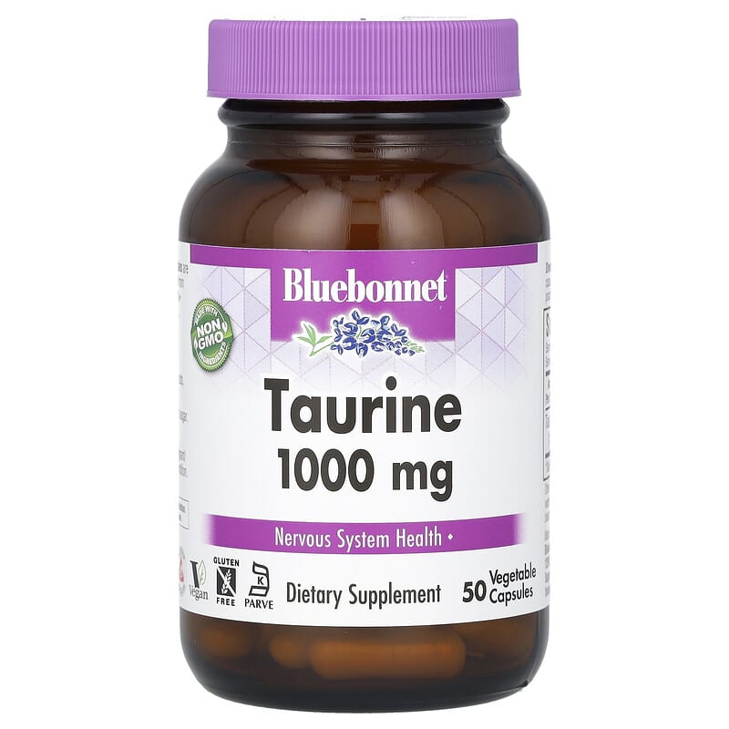 Taurine, Bluebonnet Nutrition, 1000 mg, hộp 50 viên nang thực vật 1 Taurine, Bluebonnet Nutrition, 1000 mg, hộp 50 viên nang thực vật