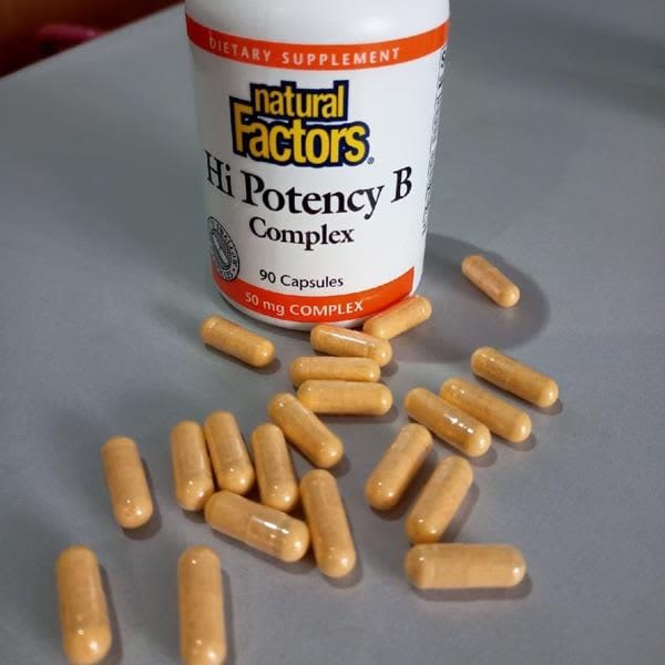 Mua hàng iHerb 26 natural factors hi potency b complex 90 capsules 2