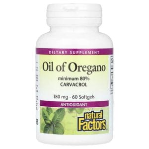 Oil of Oregano 180 mg, 60 Softgels của Natural Factors