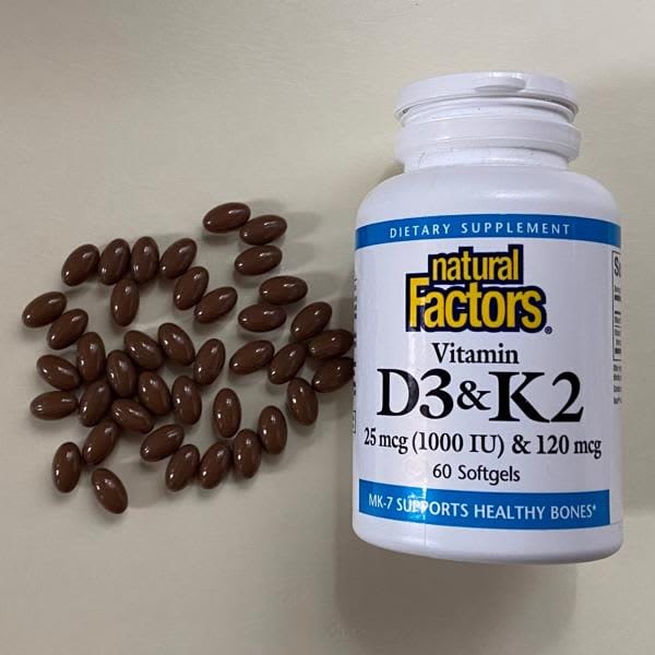 natural factors vitamin d3 k2 25 mcg 1 000 iu 120 mcg 60 softgels 2