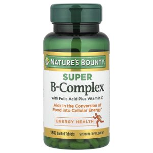 Super B-Complex with Folic Acid Plus Vitamin C, 150 Viên của Nature's Bounty