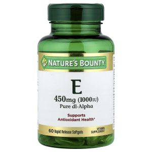 Vitamin E Pure dl-Alpha 450 mg (1,000 IU), 60 Viên Nang Mềm của Nature's Bounty