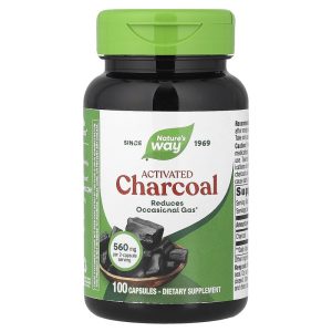 Activated Charcoal 280 mg, 100 Capsules của Nature's Way