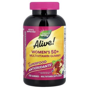 Nature's Way Alive! Women's 50+ Multivitamin Gummy, Mixed Berry, 150 Gummies