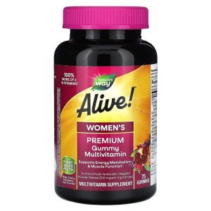 Alive! Women's Premium Gummy Multivitamin, 75 Kẹo dẻo, hương Nho, Cherry, Việt quất & Acai của Nature's Way