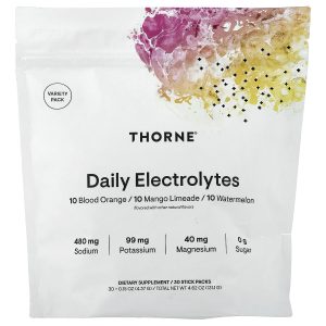 Daily Electrolytes Variety Pack, 30 Gói, 0.15 oz (4.37 g) mỗi gói của Thorne