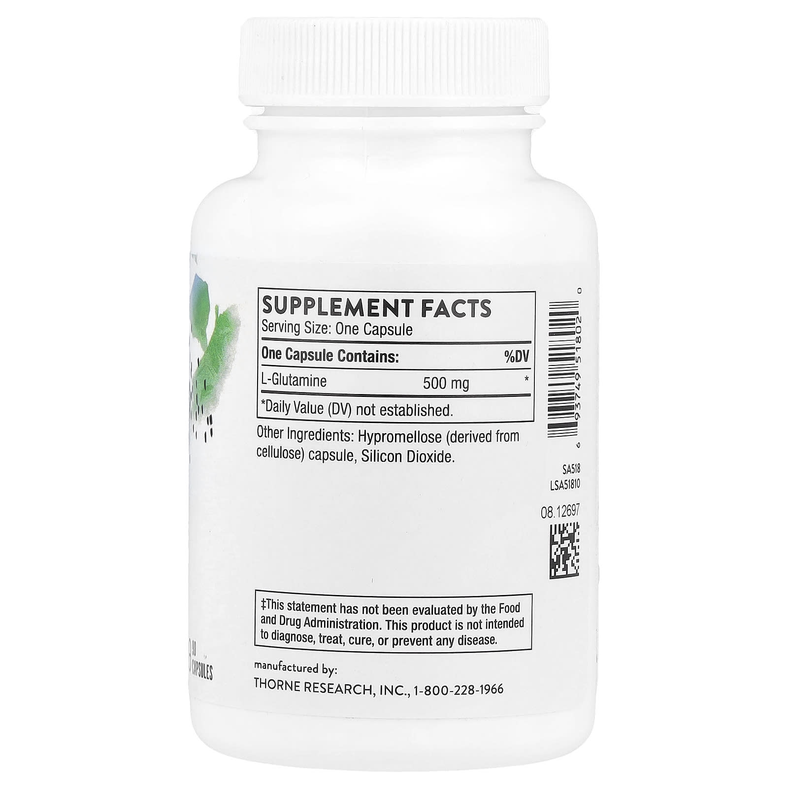 L-Glutamine 500 mg, 90 Viên của Thorne 2 L-Glutamine 500 mg, 90 Viên của Thorne